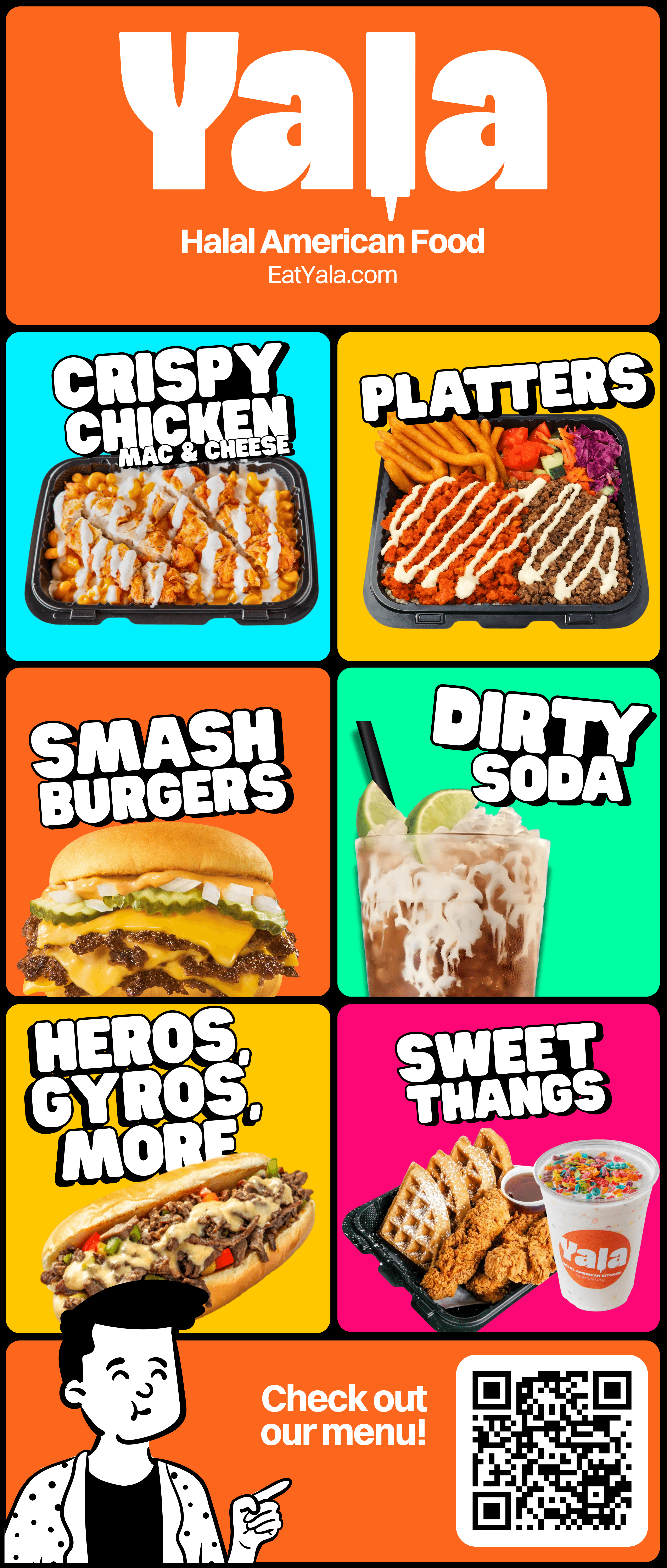 Yala brand roll-up banner